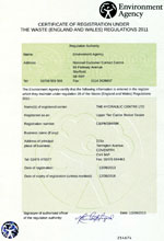Waste Carrier Broker Dealer Certificate